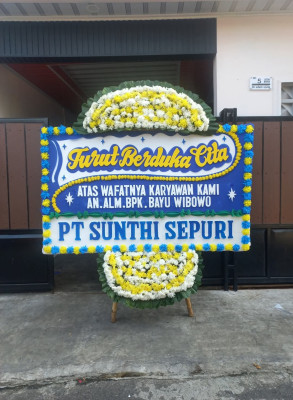 Papan Bunga Duka di Trihanggo